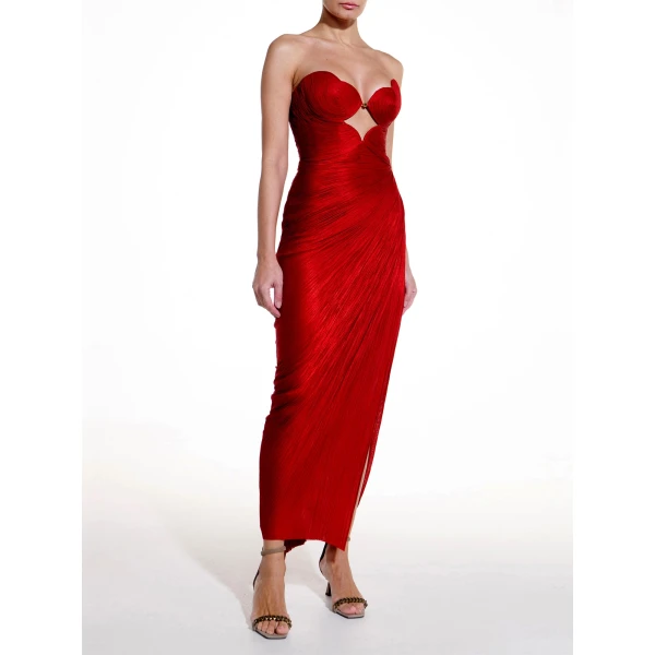 Maria Lucia Hohan Amisha Gown in Salsa, view 3