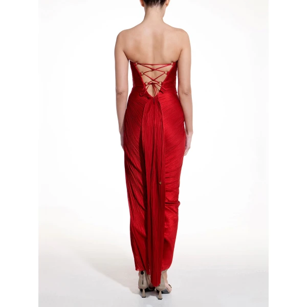 Maria Lucia Hohan Amisha Gown in Salsa, view 4