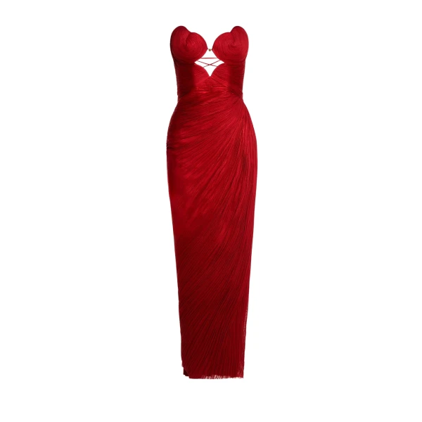 Maria Lucia Hohan Amisha Gown in Salsa