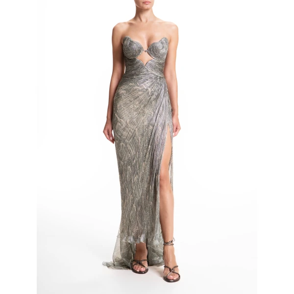 Maria Lucia Hohan Ananda Gown in Tropical, view 2