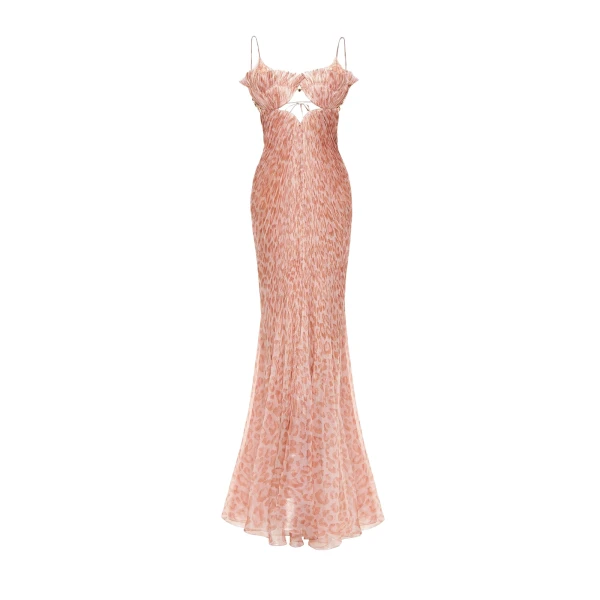 Maria Lucia Hohan Anemona Gown in Pink Nude