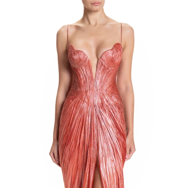 Maria Lucia Hohan Cecilia Gown in Blood Orange, view 5