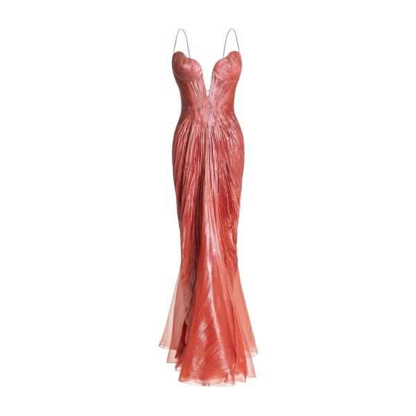Maria Lucia Hohan Cecilia Gown in Blood Orange