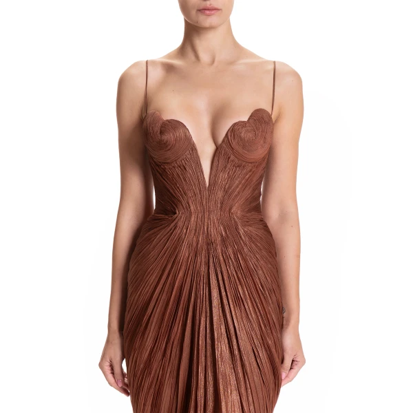 Maria Lucia Hohan Cecilia Gown in Chocolate, view 5