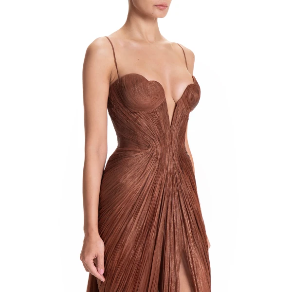 Maria Lucia Hohan Cecilia Gown in Chocolate, view 6