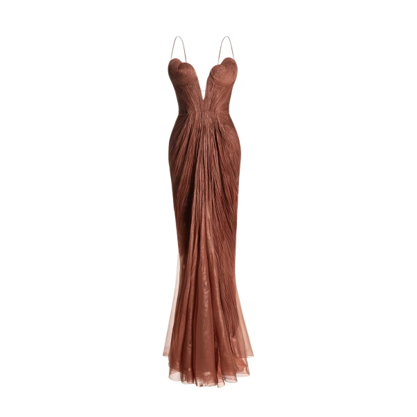 Maria Lucia Hohan Cecilia Gown in Chocolate