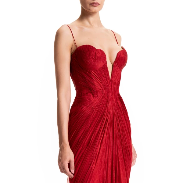 Maria Lucia Hohan Cecilia Gown in Salsa, view 6