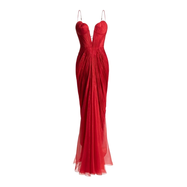 Maria Lucia Hohan Cecilia Gown in Salsa