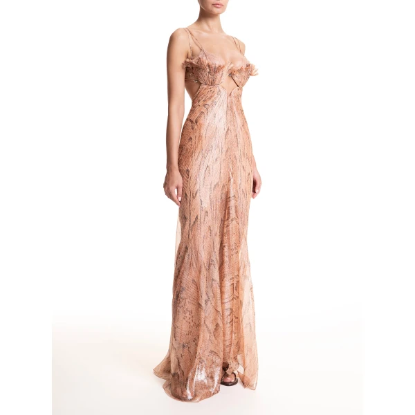 Maria Lucia Hohan Coralina Gown in Savana, view 3