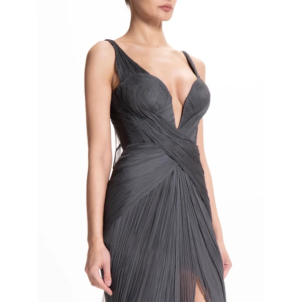Maria Lucia Hohan Corinna Gown in Bosco, view 6