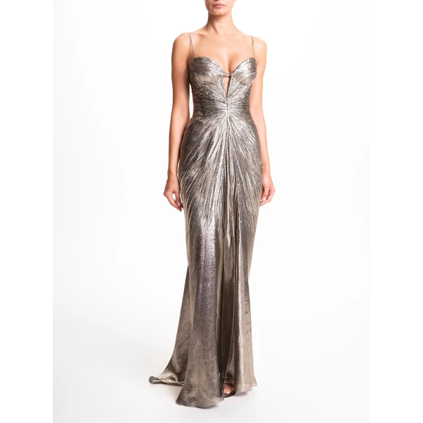 Maria Lucia Hohan Dakota Gown in Silver, view 2