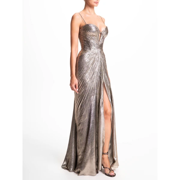 Maria Lucia Hohan Dakota Gown in Silver, view 3