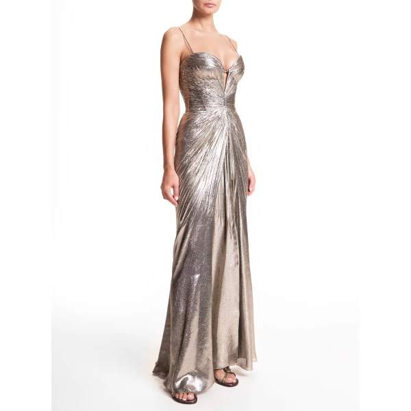 Maria Lucia Hohan Dakota Gown in Silver, view 4
