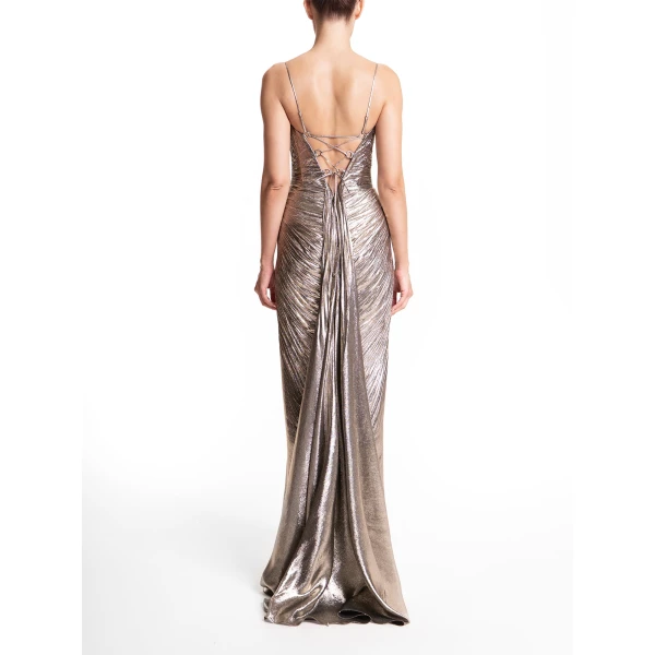 Maria Lucia Hohan Dakota Gown in Silver, view 5