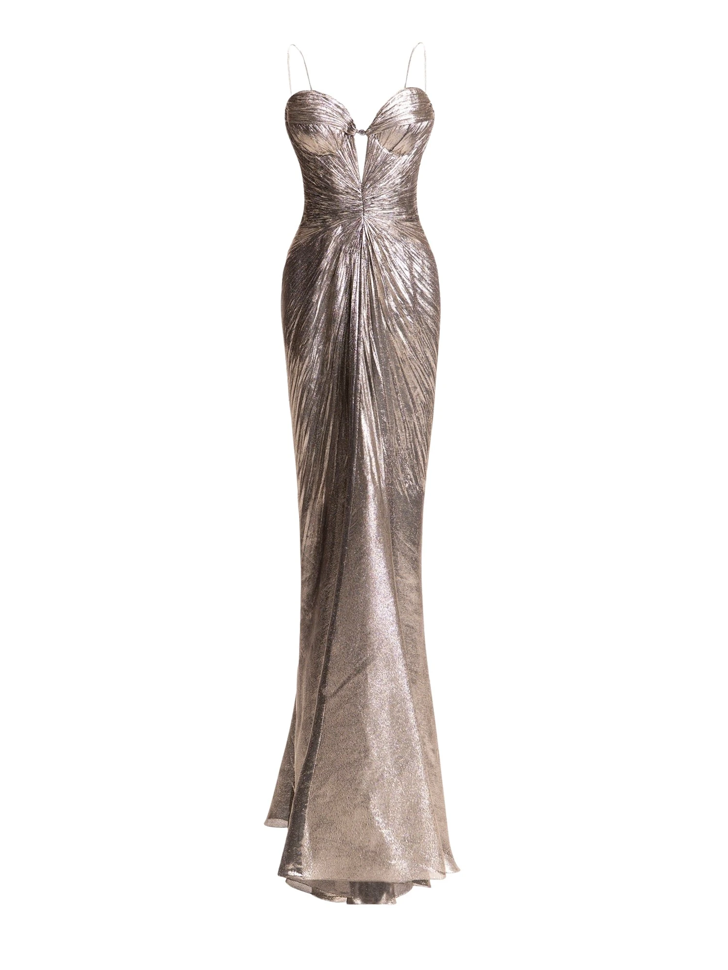 Maria-Lucia-Hohan-Dakota-Gown-in-Silver40812_nobg Maria Lucia Hohan Dakota Gown in Silver