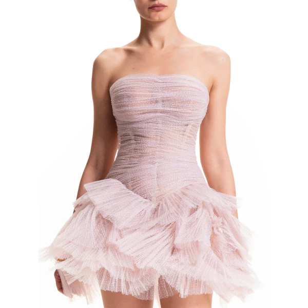Maria Lucia Hohan Gabrielle Mini Dress in Lilac, view 6