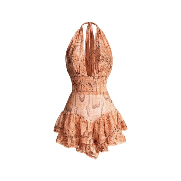 Maria Lucia Hohan Geena Mini Dress in Savana