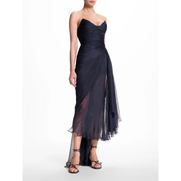 Maria Lucia Hohan Heidi Gown in Navy, view 3