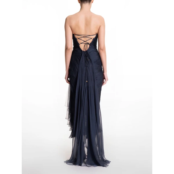 Maria Lucia Hohan Heidi Gown in Navy, view 4