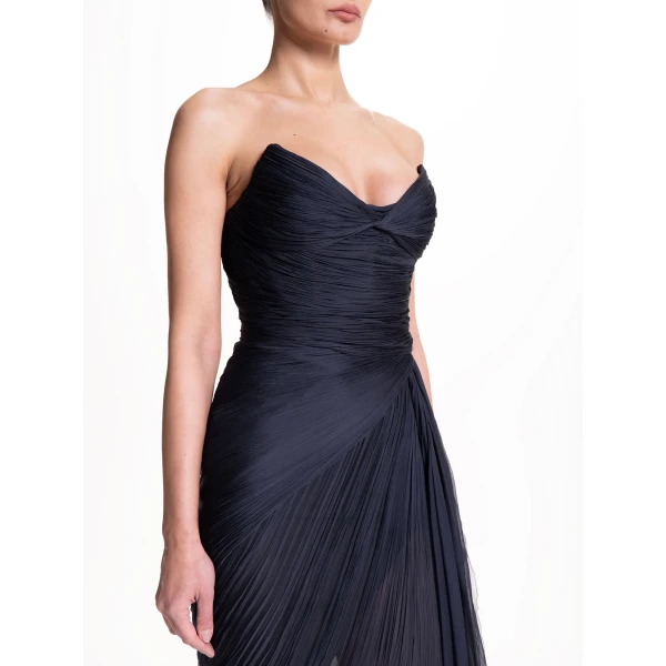 Maria Lucia Hohan Heidi Gown in Navy, view 6