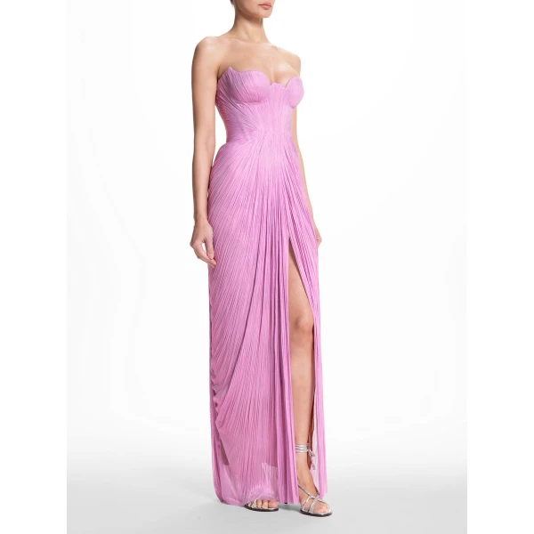 Maria Lucia Hohan Jasleen Gown in Baby Pink, view 3