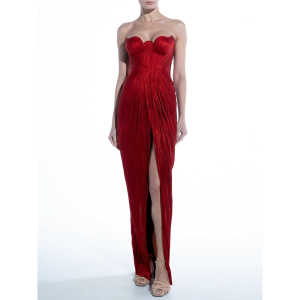 Maria Lucia Hohan Jasleen Gown in Salsa, view 3