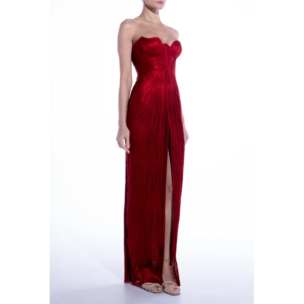 Maria Lucia Hohan Jasleen Gown in Salsa, view 4