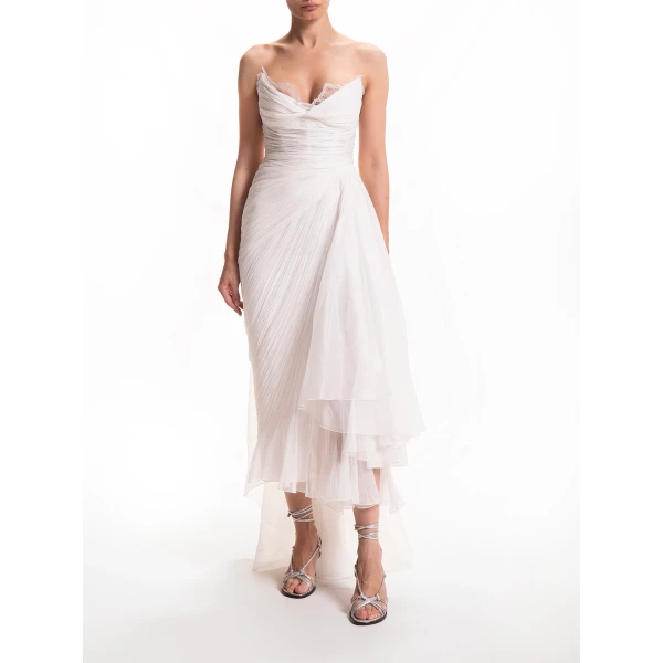 Maria Lucia Hohan Jolie Gown in Pearl White, view 2