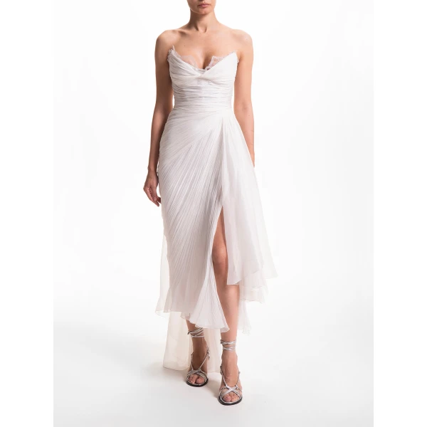 Maria Lucia Hohan Jolie Gown in Pearl White, view 3