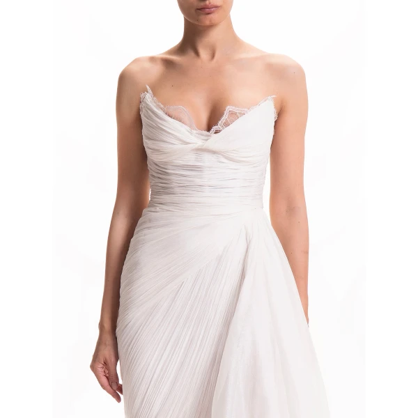 Maria Lucia Hohan Jolie Gown in Pearl White, view 6