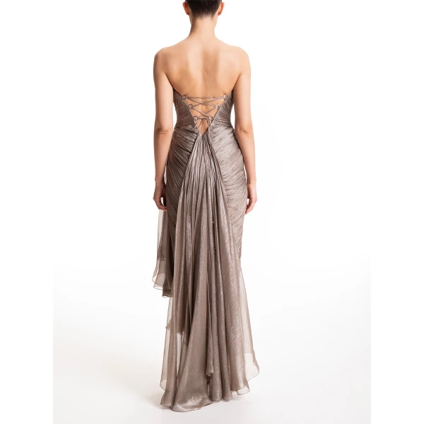 Maria Lucia Hohan Jolie Gown in Woodsmoke, view 4