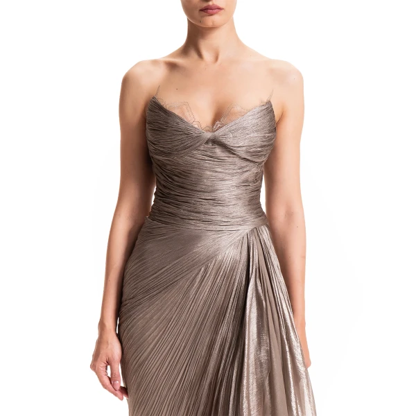 Maria Lucia Hohan Jolie Gown in Woodsmoke, view 5