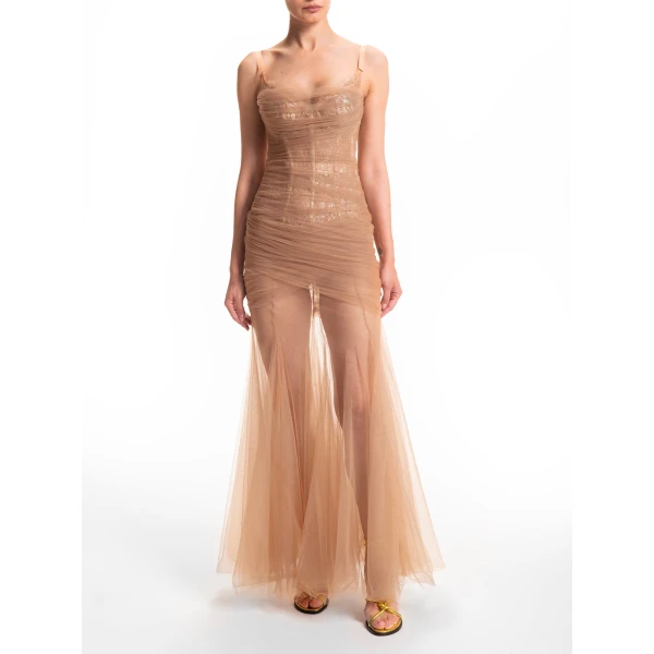 Maria Lucia Hohan Juanita Gown in Caramel, view 3