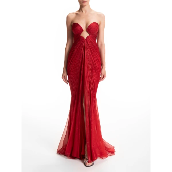 Maria Lucia Hohan Julieta Gown in Salsa, view 3