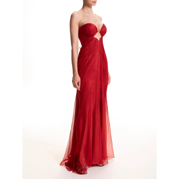Maria Lucia Hohan Julieta Gown in Salsa, view 4