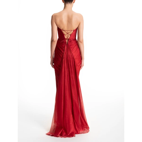 Maria Lucia Hohan Julieta Gown in Salsa, view 5