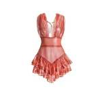 Maria Lucia Hohan Latonya Mini Dress in Blood Orange