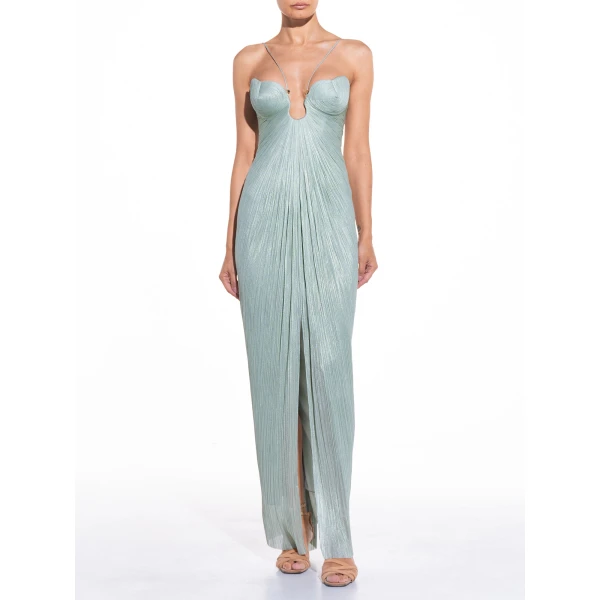 Maria Lucia Hohan Lissandra Gown in Aqua, view 3