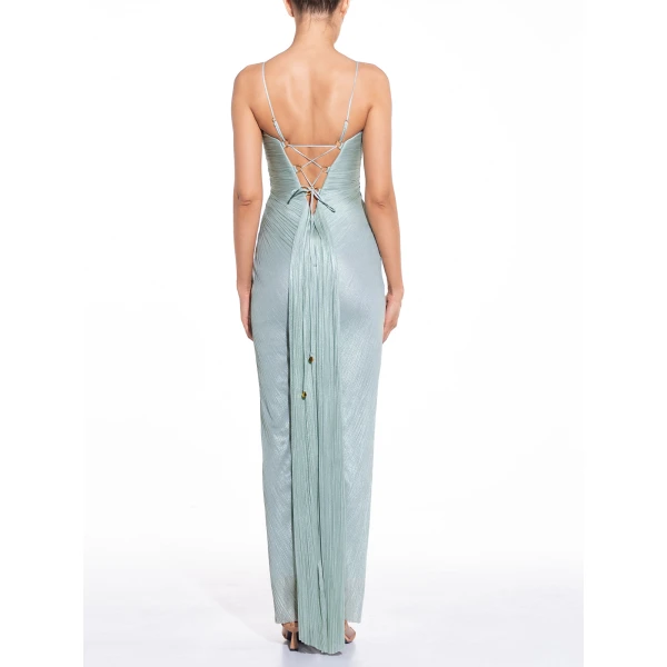 Maria Lucia Hohan Lissandra Gown in Aqua, view 5