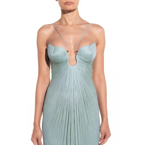 Maria Lucia Hohan Lissandra Gown in Aqua, view 6