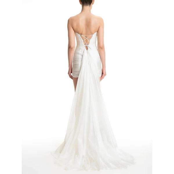 Maria Lucia Hohan Lovestruck Gown in Pearl White, view 4