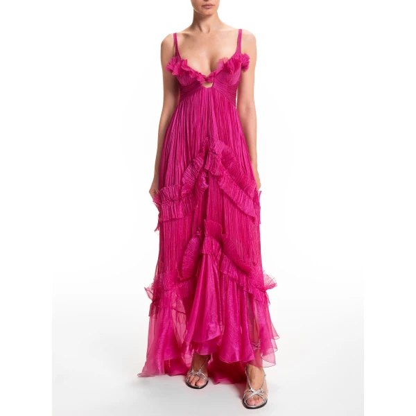 Maria Lucia Hohan Matea Gown in Begonia, view 2