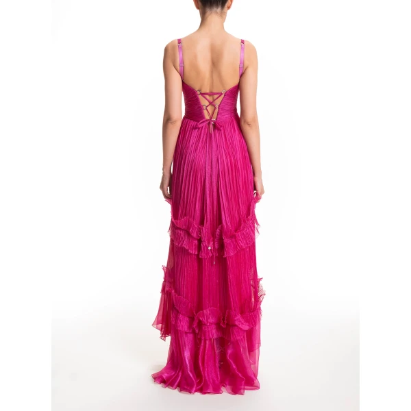 Maria Lucia Hohan Matea Gown in Begonia, view 4