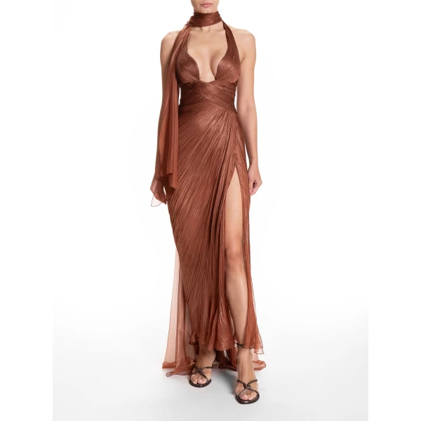 Maria Lucia Hohan Milagros Gown in Chocolate, view 2