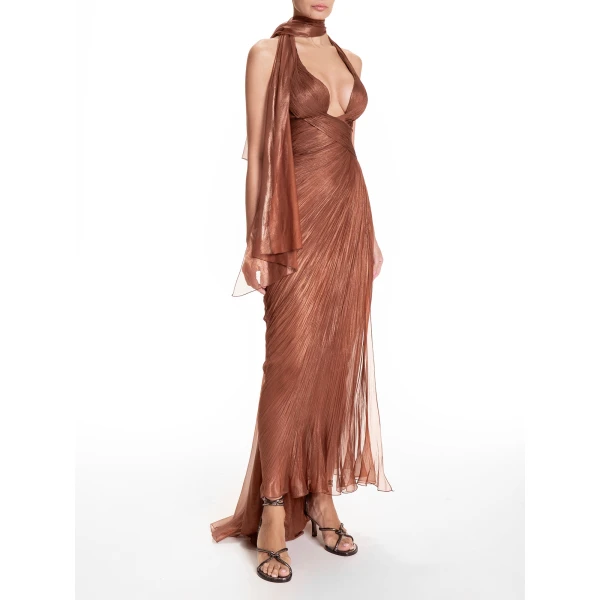 Maria Lucia Hohan Milagros Gown in Chocolate, view 3