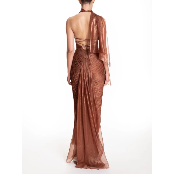 Maria Lucia Hohan Milagros Gown in Chocolate, view 4