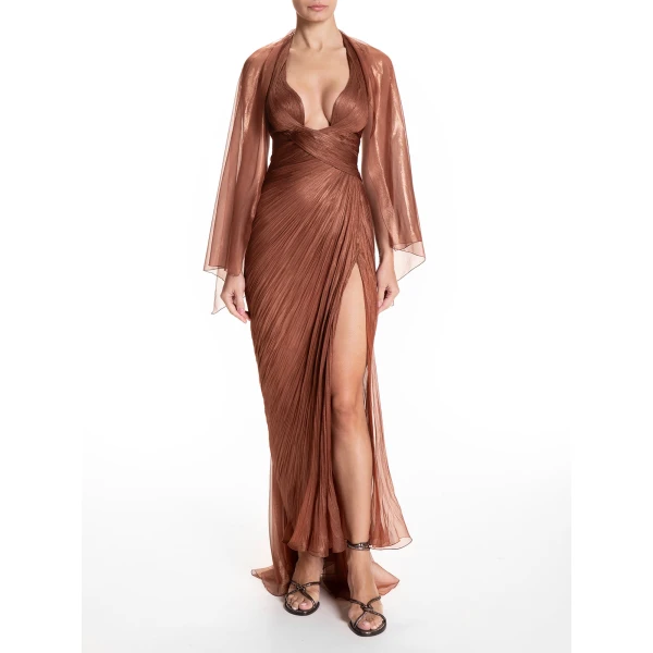 Maria Lucia Hohan Milagros Gown in Chocolate, view 5