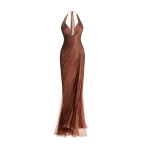 Maria Lucia Hohan Milagros Gown in Chocolate