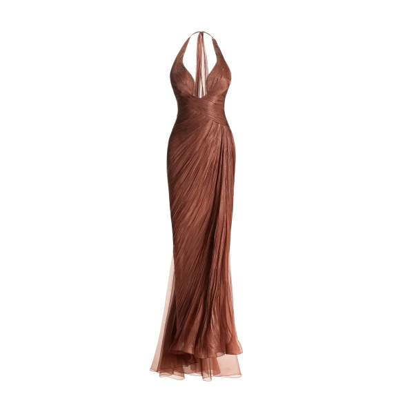 Maria Lucia Hohan Milagros Gown in Chocolate