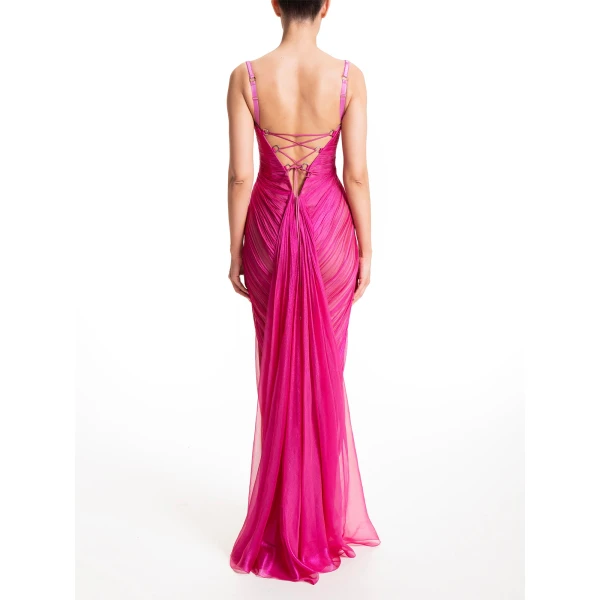 Maria Lucia Hohan Quiana Gown in Begonia, view 4